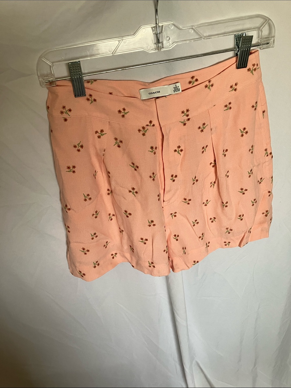 Coach: Peach (CA690) Flower Print Shorts- 2